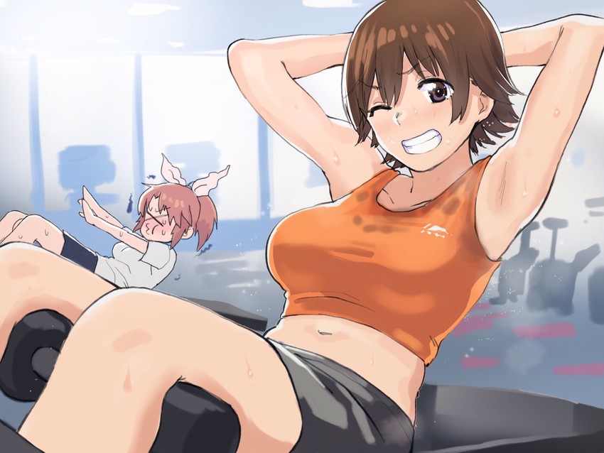 honda mio and abe nana (idolmaster and 1 more) drawn by kitou_sakeru