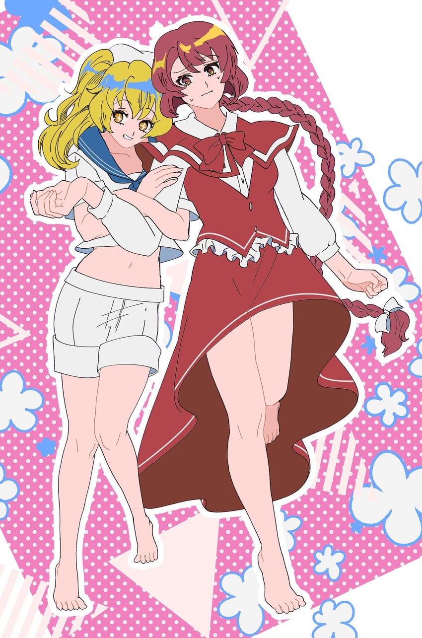 okazaki yumemi and kitashirakawa chiyuri (touhou) drawn by shizuku_hky