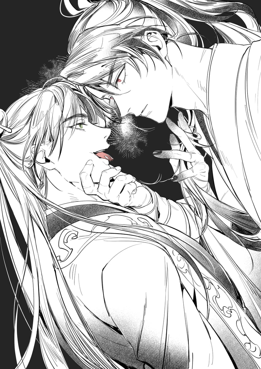 cheongmyeong and tang bo (return of the mount hua sect) drawn by emuro_gemini
