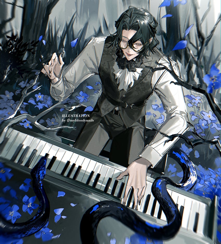 forget me not (reverse:1999) drawn by riu_(mybloodynails)