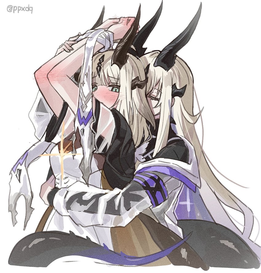 reed, reed the flame shadow, and necrass (arknights) drawn by ppxdq