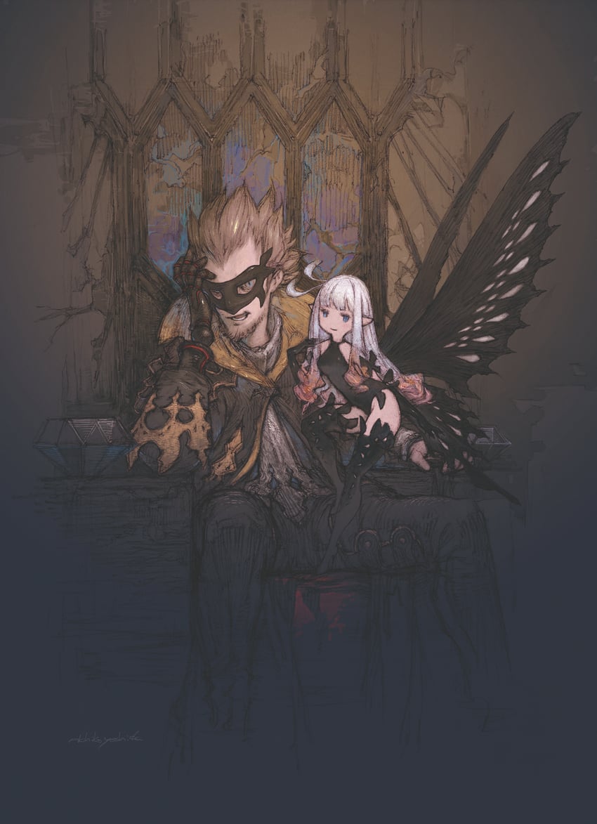 anne and denys geneolgia (bravely default and 1 more) drawn by yoshida_akihiko
