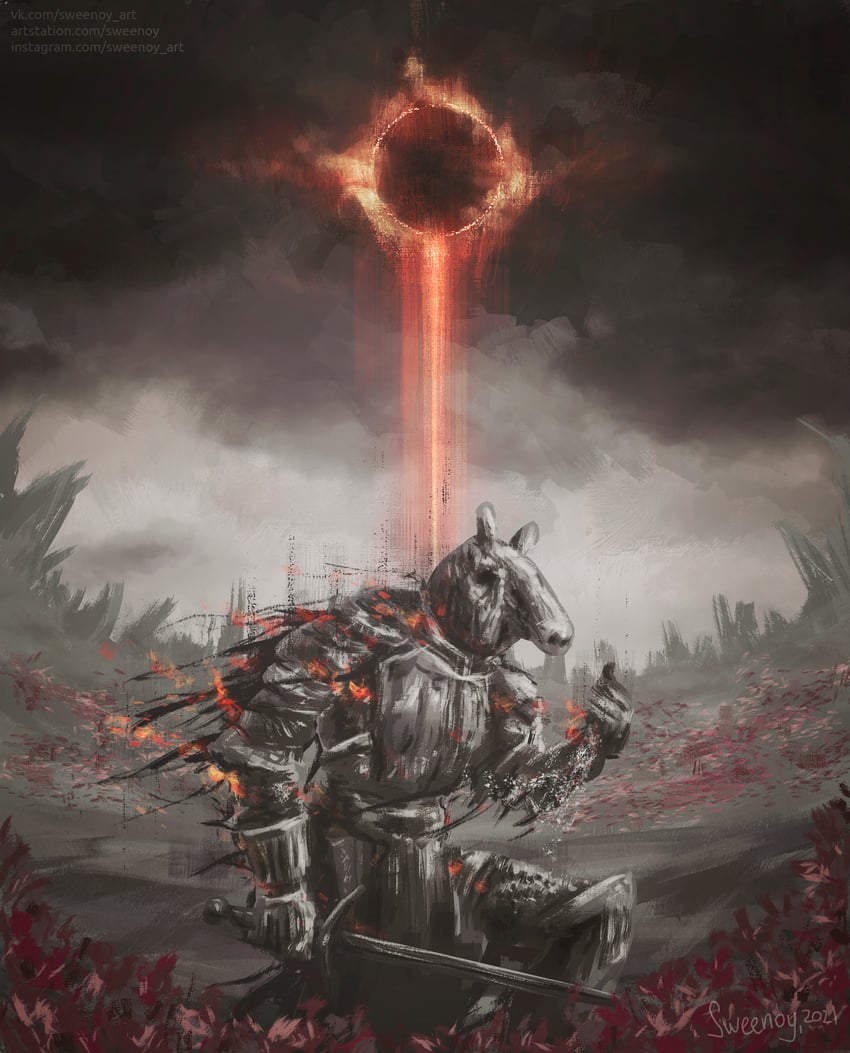 soul of cinder (dark souls and 2 more) drawn by sweenoy