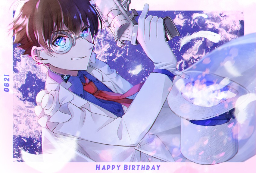 kaitou kid (meitantei conan and 1 more) drawn by 960_(starryflowers)