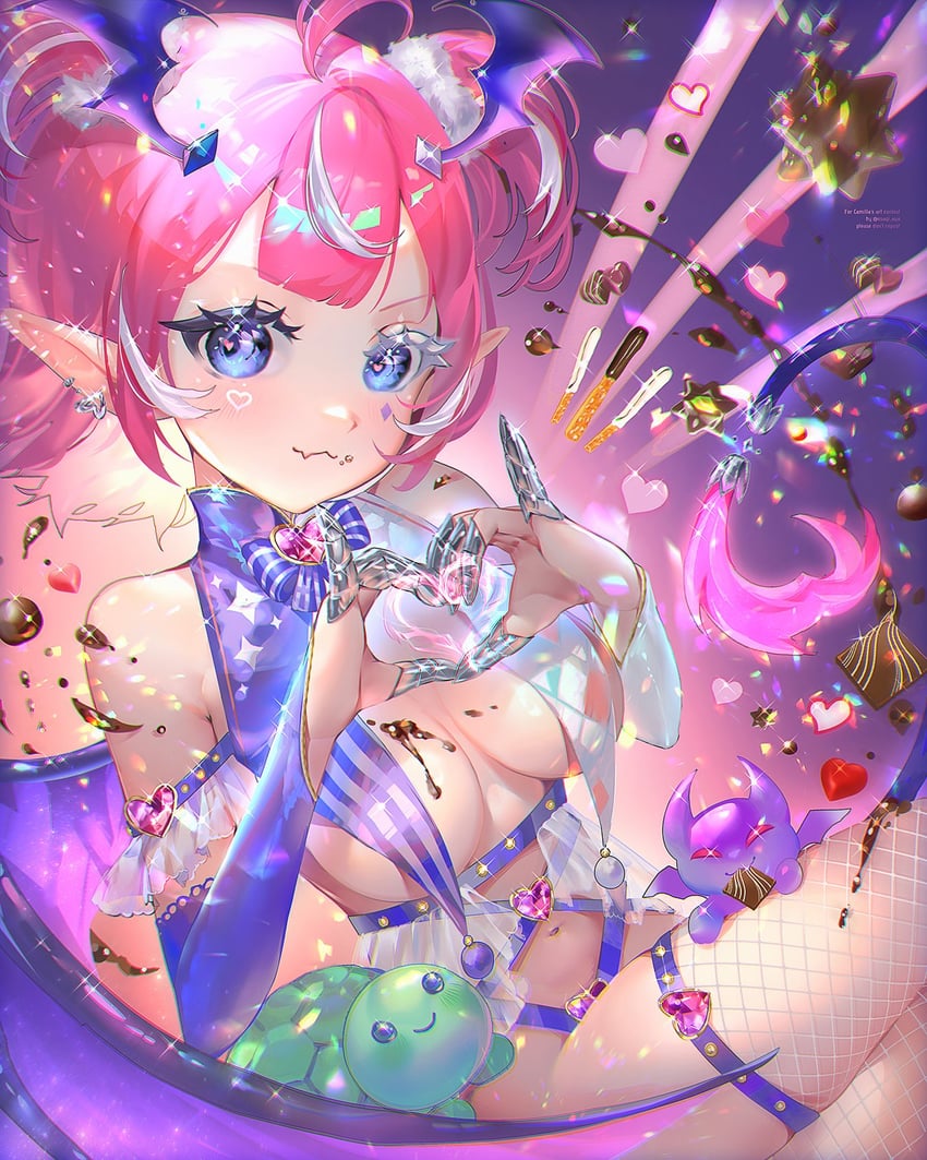 vedal987, camila, and cimp (indie virtual youtuber and 1 more) drawn by usagi_aya_(artist)