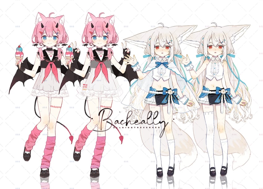 sakurada shiro and sakurada hane (original and 1 more) drawn by bacheally