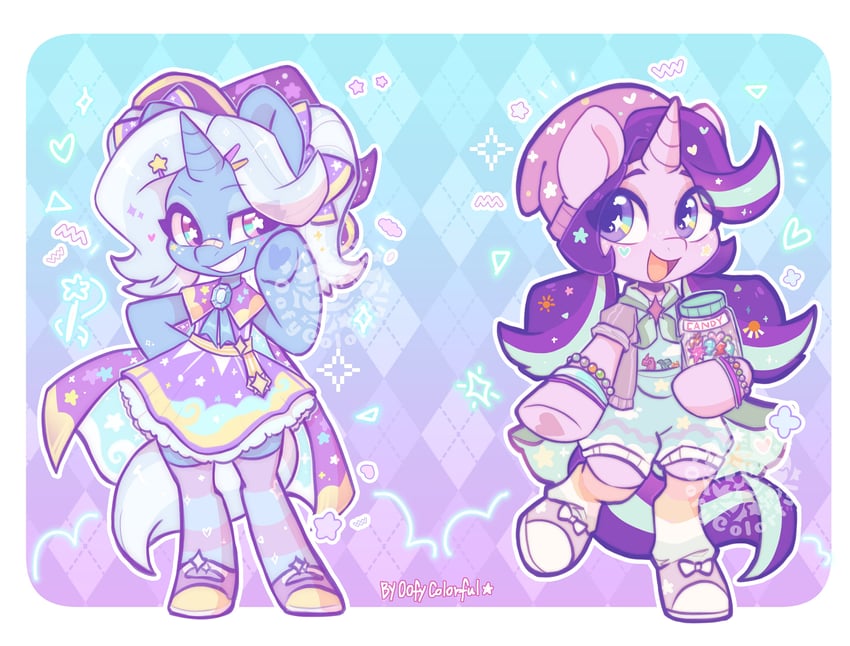 trixie lulamoon and starlight glimmer (my little pony and 1 more) drawn by oofycolorful