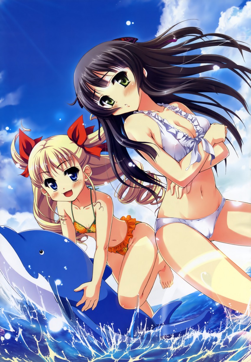 asagiri itsuki and kisai rurika (dengeki hime and 1 more) drawn by tougarashi_hideyu