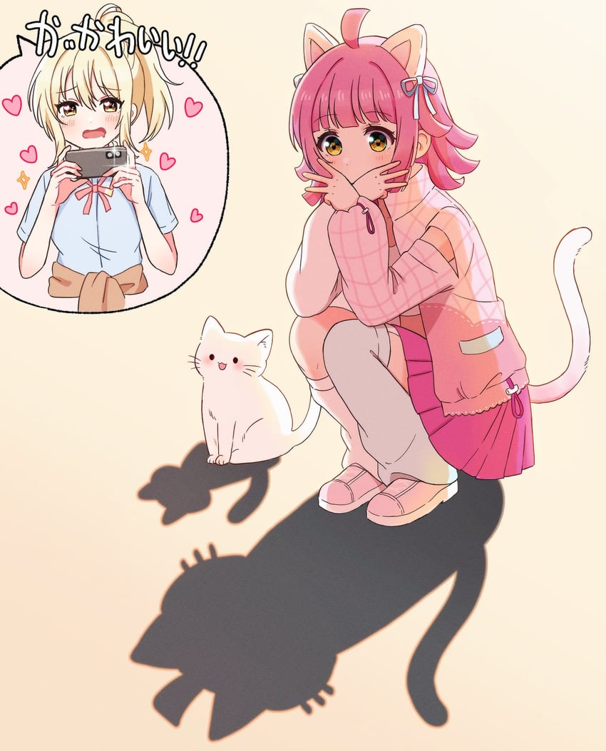 tennoji rina, miyashita ai, and hanpen (love live! and 1 more) drawn by yoon_(yoon_lovelive)