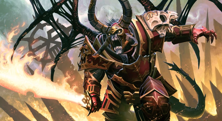 khorne and doom (warhammer 40k and 5 more) drawn by nicholaskay