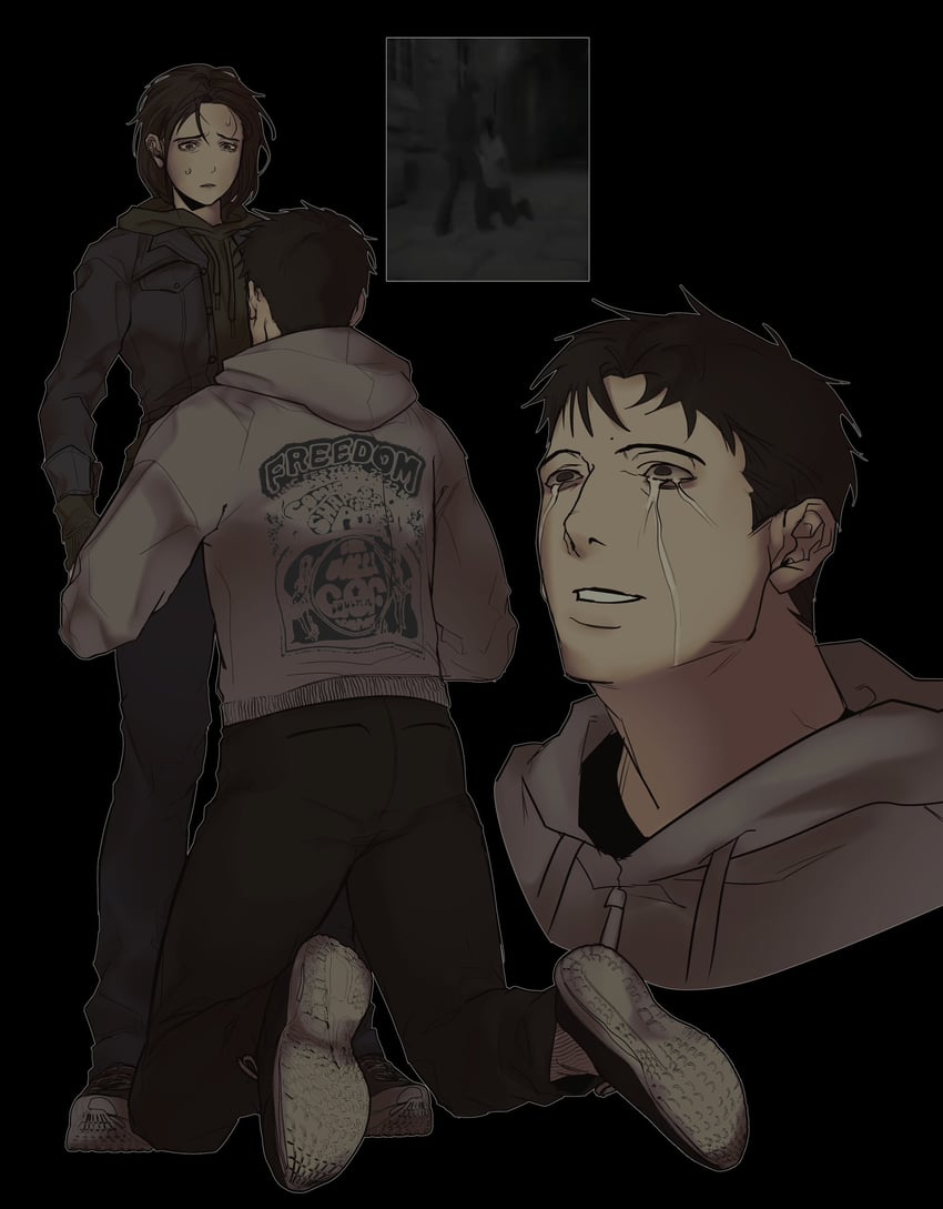 simon henriksson and sophie (cry of fear) drawn by ju-san