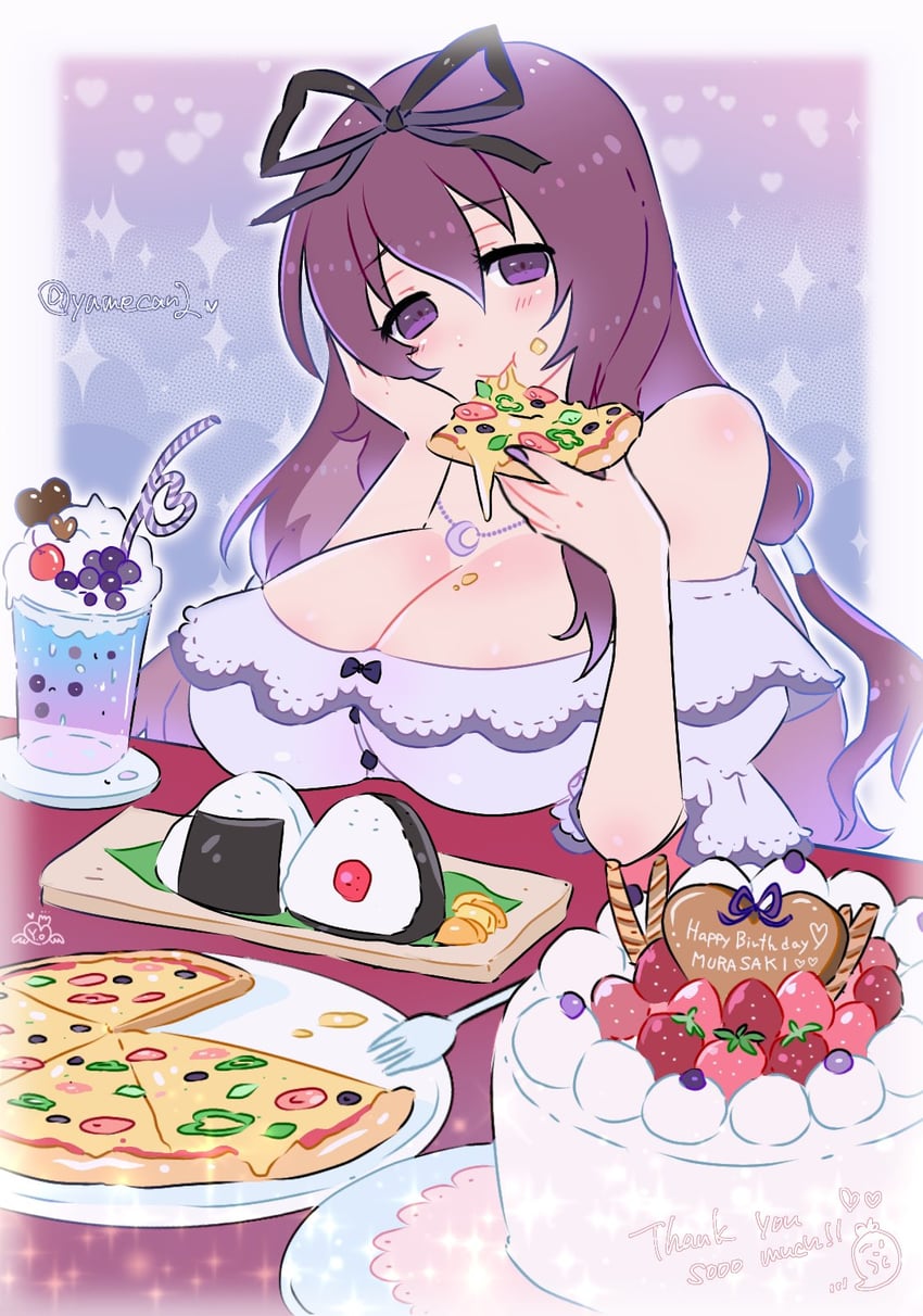 murasaki (senran kagura and 1 more) drawn by y.o_(chuchu)