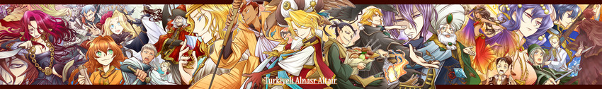 mahmut bey, iskandar, niki al-bahram, armut aisha, abiriga, and 21 more (shoukoku no altair) drawn by misuke_(gyouran)