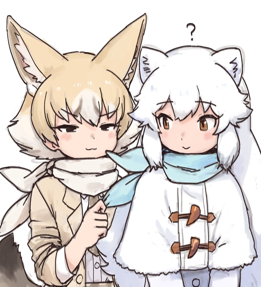 arctic fox and pale fox (kemono friends) drawn by rumenia_(ao2is)