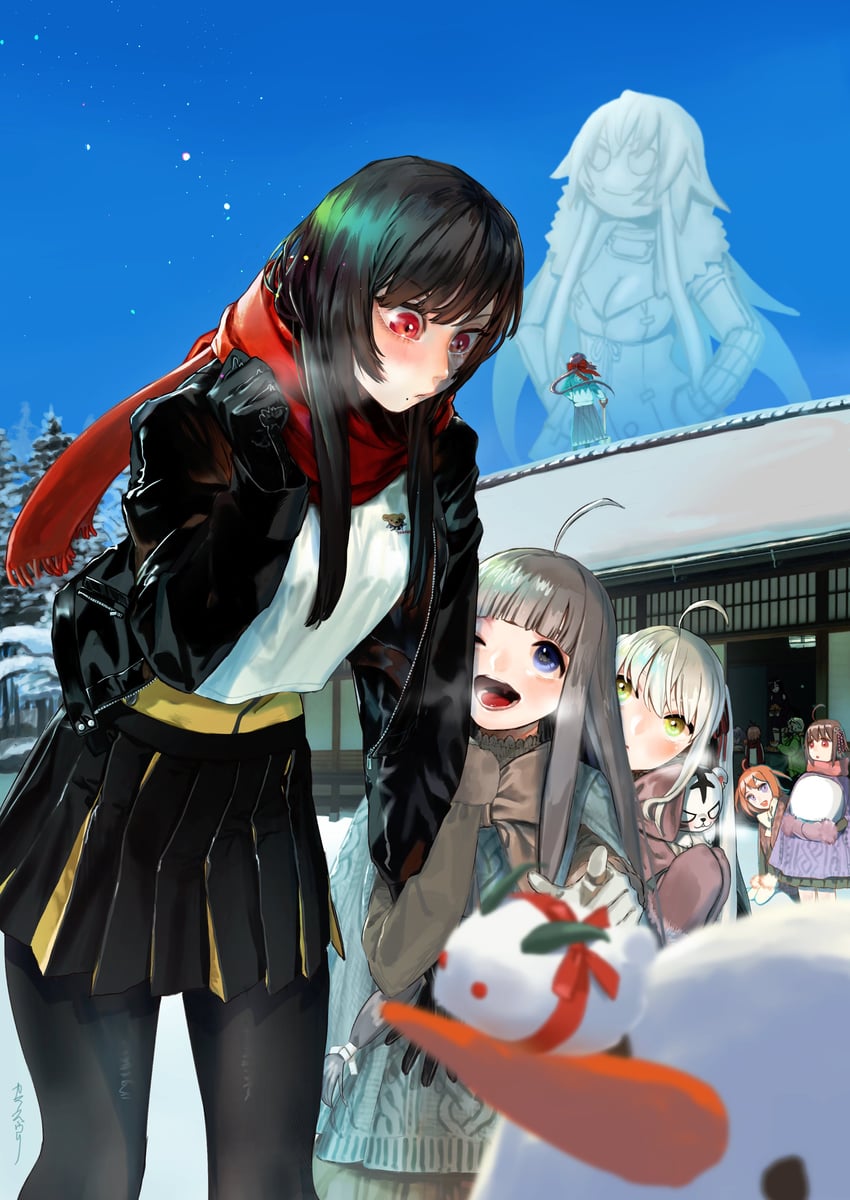 inaba gou, sayo samonji, gokotai yoshimitsu, shokudaikiri mitsutada, gotou toushirou, and 6 more (tenka hyakken) drawn by karasu_ur