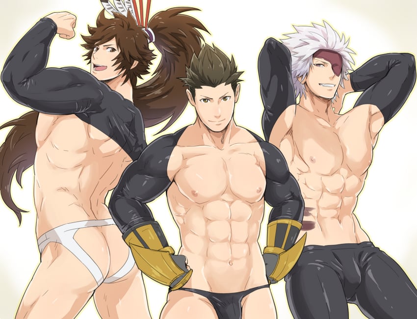 chousokabe motochika, tokugawa ieyasu, and maeda keiji (sengoku basara) drawn by jigoku_meguri