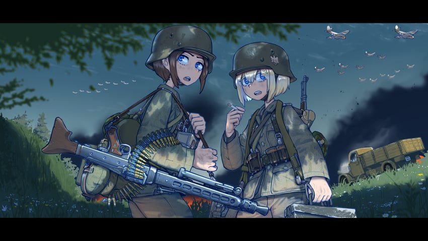 leyna koch and krista (original) drawn by erica_(naze1940)