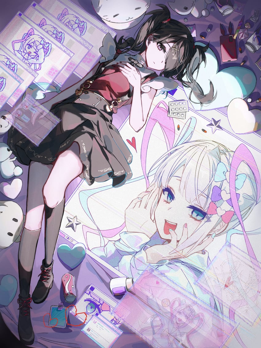 chouzetsusaikawa tenshi-chan and ame-chan (needy girl overdose) drawn by xiaoxiannuweijiang