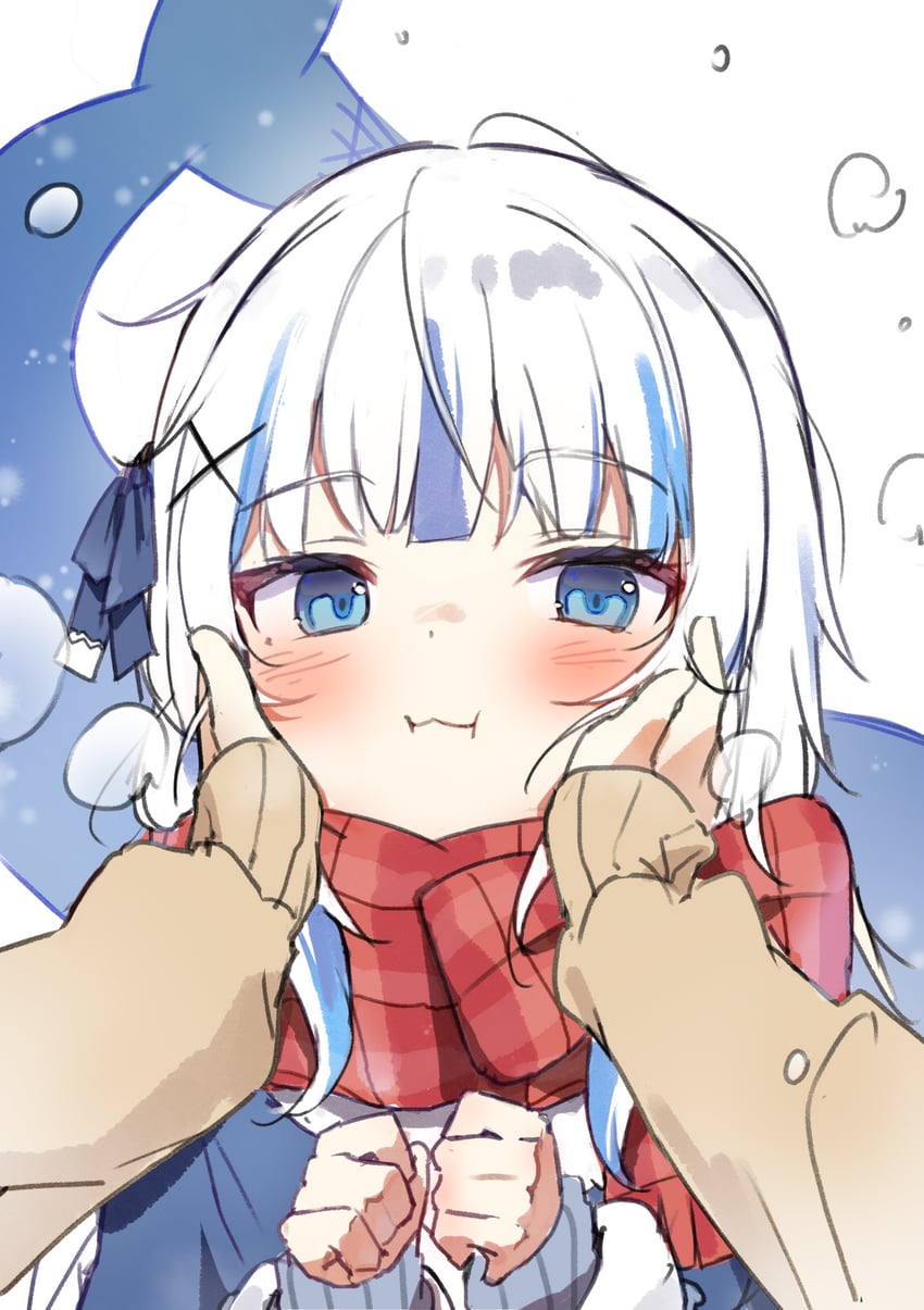 gawr gura (hololive and 1 more) drawn by orobou