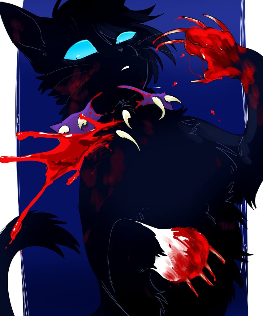 scourge (warrior cats and 1 more) drawn by nikunan