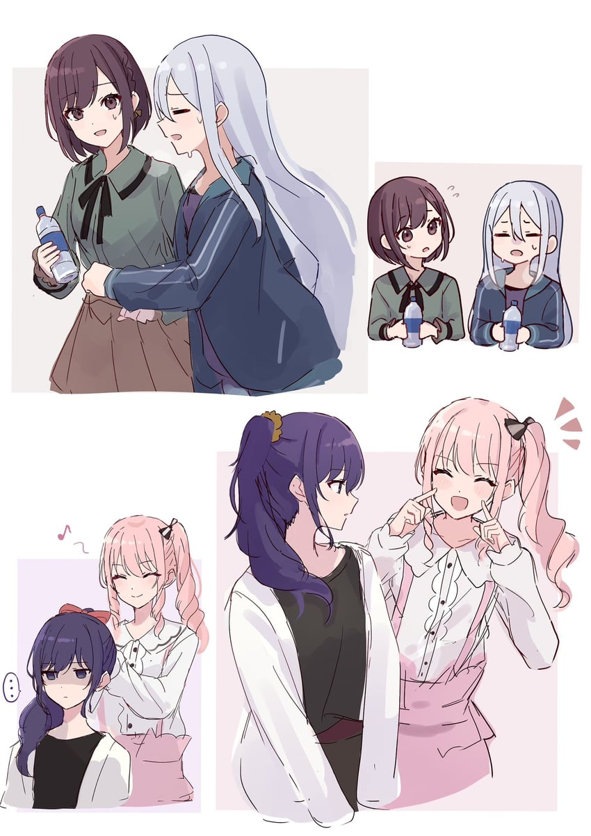 asahina mafuyu, shinonome ena, akiyama mizuki, and yoisaki kanade (project sekai) drawn by miton_(1521084393405571072)