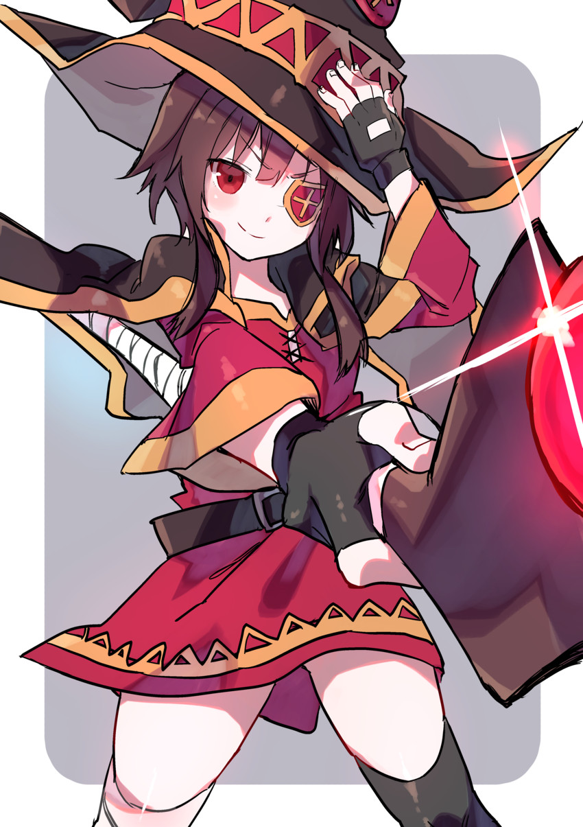 megumin (kono subarashii sekai ni shukufuku wo!) drawn by kneesocks_senritsu