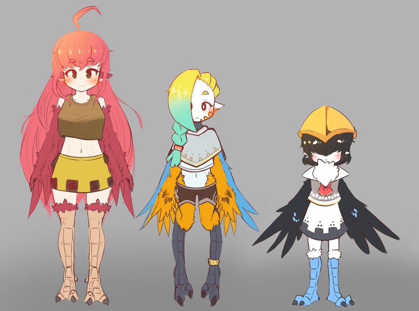 coco, mako, and kooki (original) drawn by nn_(eogks)
