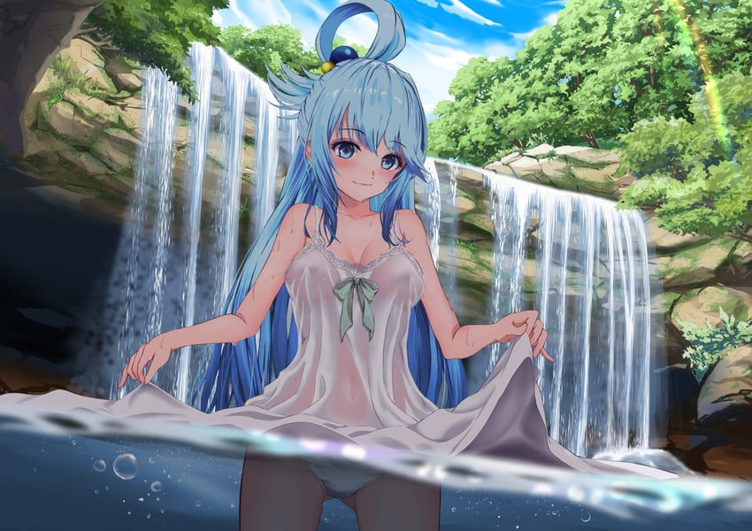 aqua (kono subarashii sekai ni shukufuku wo!) drawn by gibun_(sozoshu)