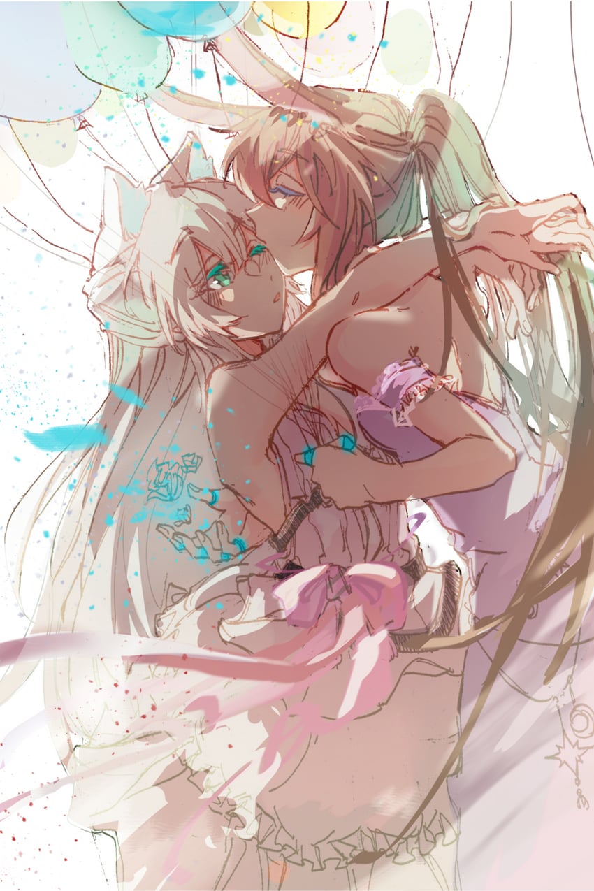 amiya and rosmontis (arknights) drawn by e-fa-dorn