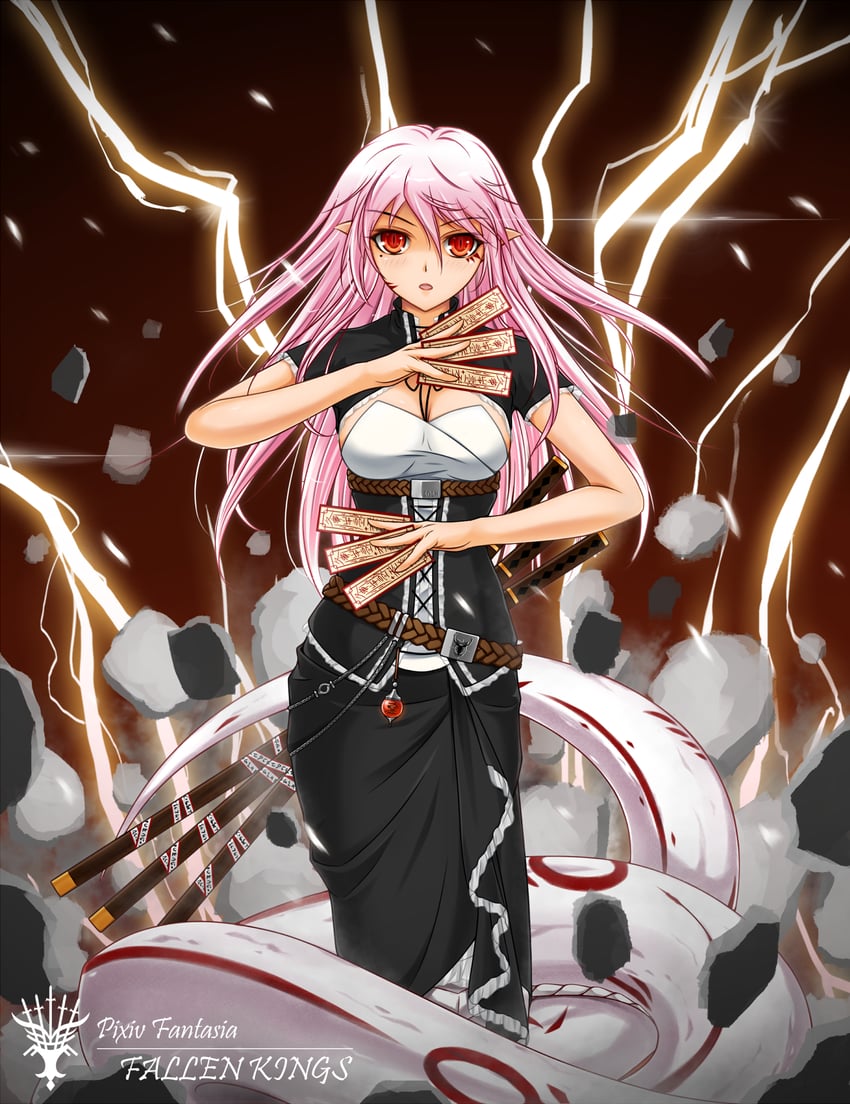 kyara akaro (pixiv fantasia and 1 more) drawn by midnight_(banyex)