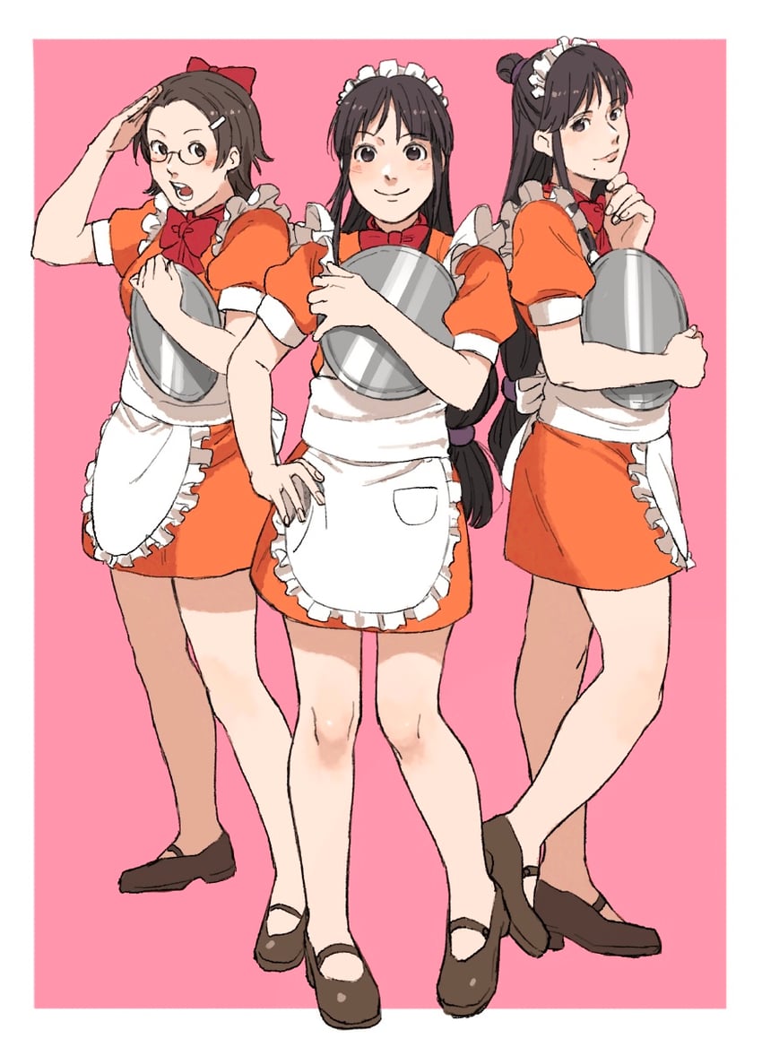 maya fey, mia fey, and maggey byrde (ace attorney and 1 more) drawn by sawa_(2384)