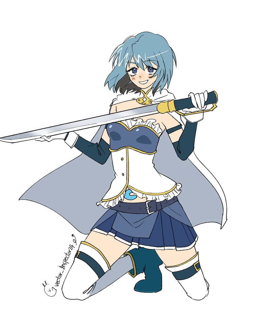miki sayaka (mahou shoujo madoka magica) drawn by vector_inspector24