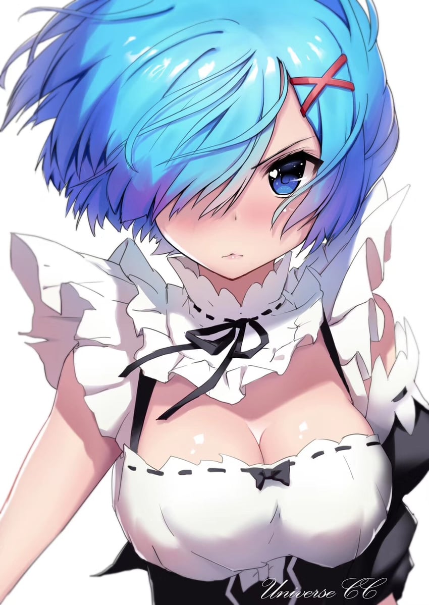 rem (re:zero kara hajimeru isekai seikatsu) drawn by qgctempler