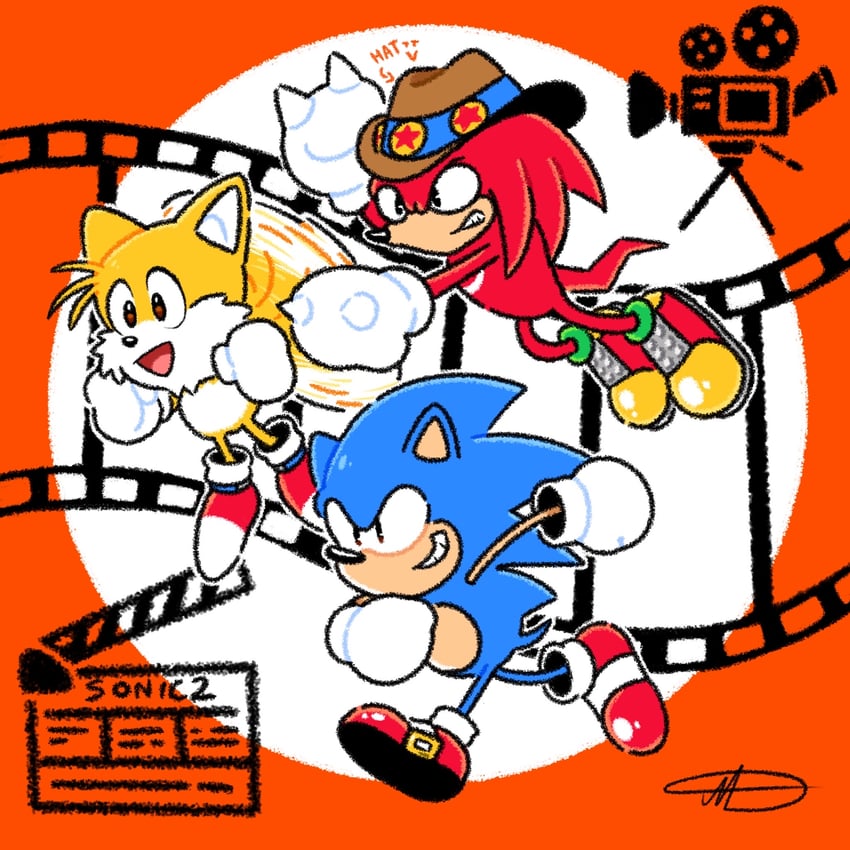 sonic the hedgehog, tails, knuckles the echidna, classic sonic, classic tails, and 1 more (sonic the hedgehog and 2 more) drawn by jradical2014