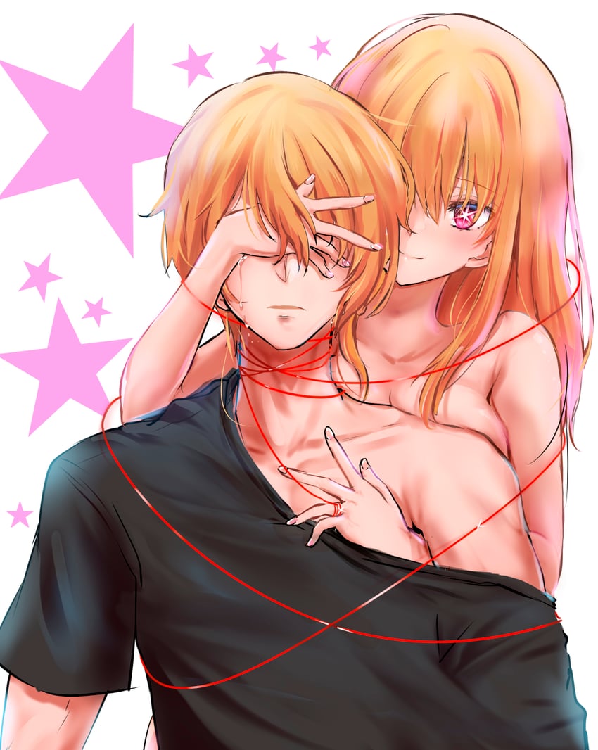 hoshino ruby and hoshino aquamarine (oshi no ko) drawn by kimura_shuuichi