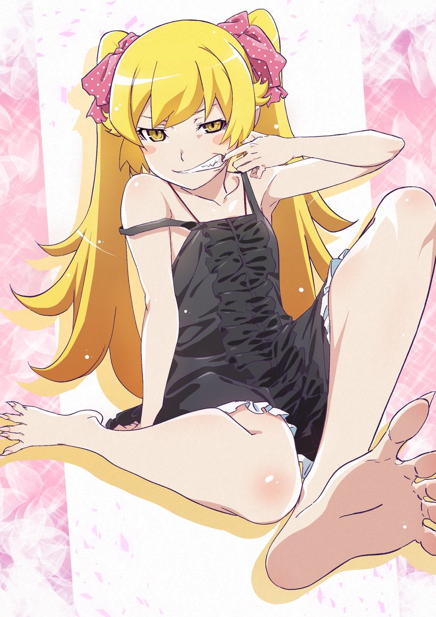 oshino shinobu (monogatari and 1 more) drawn by makicha_(sasurainopink)