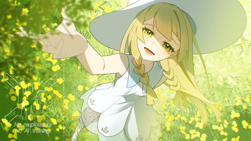 lillie (pokemon and 1 more) drawn by ame_akira