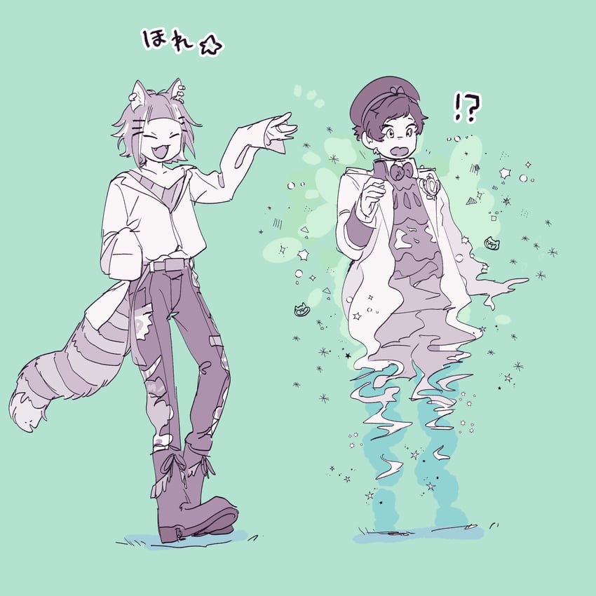 neige leblanche and che'nya (twisted wonderland) drawn by penya