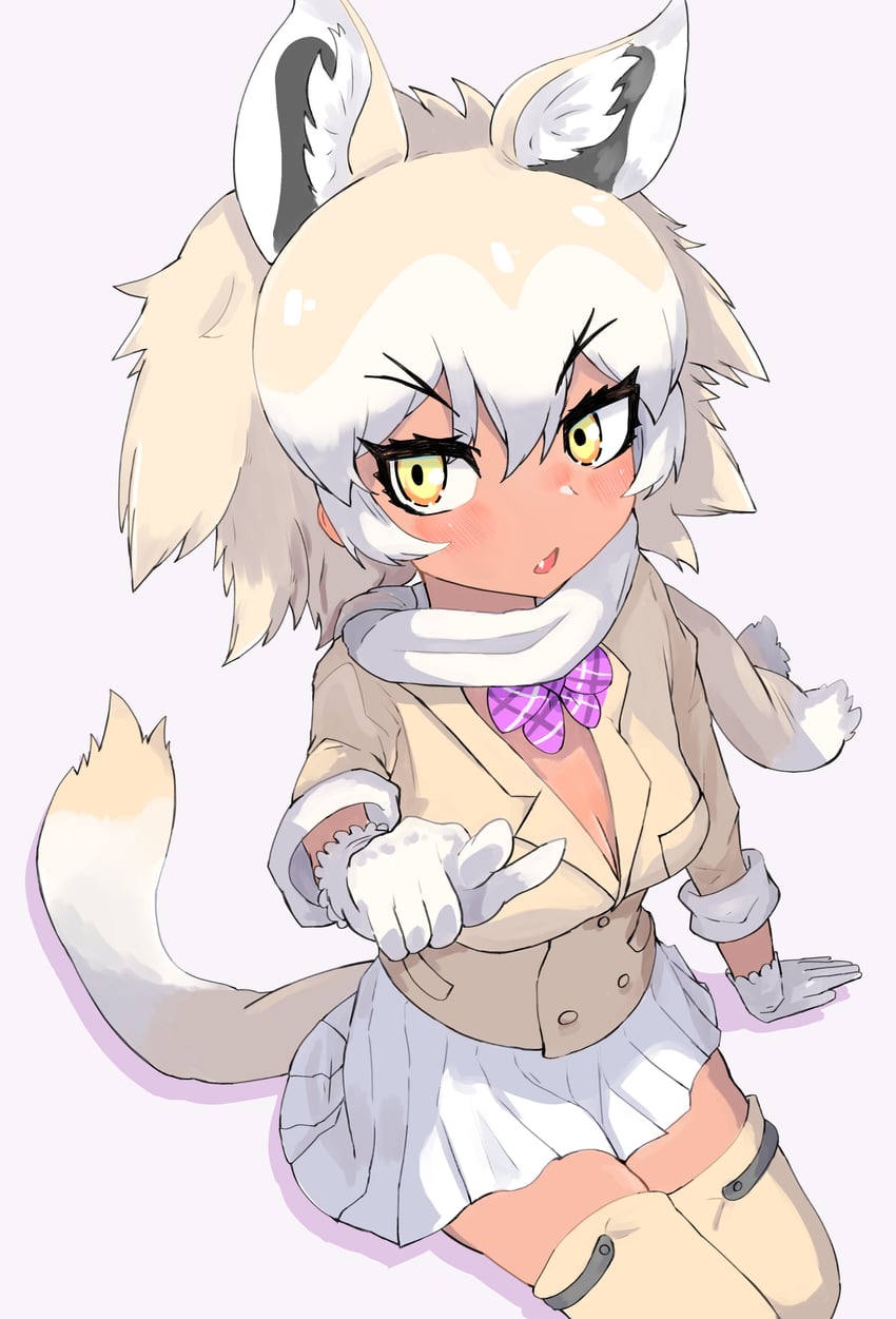 tundra wolf (kemono friends) drawn by toro_orororo