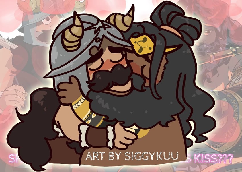 senshi and hephaestus (dungeon meshi and 2 more) drawn by siggykuu