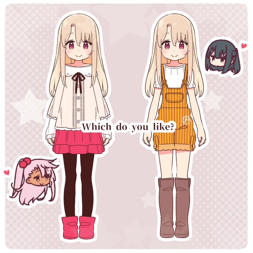 illyasviel von einzbern, chloe von einzbern, and miyu edelfelt (fate and 1 more) drawn by yoru_nai