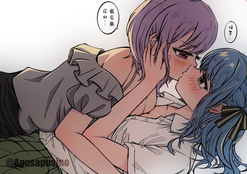 togawa sakiko and yuutenji nyamu (bang dream! and 1 more) drawn by apusapusino