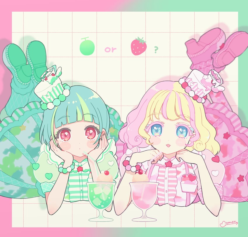 amauri miruki and omega auru (pretty series and 1 more) drawn by momokan_(mmkn100)