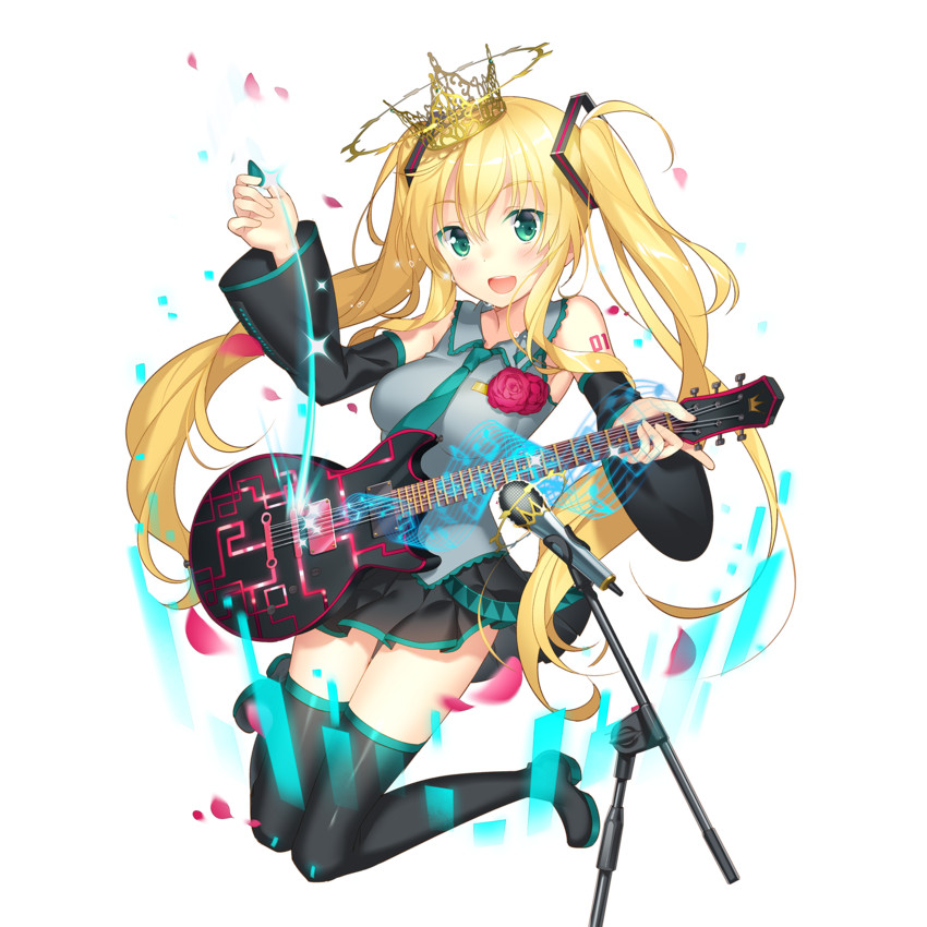 hatsune miku and dengenhime lirico-york (vocaloid and 1 more)