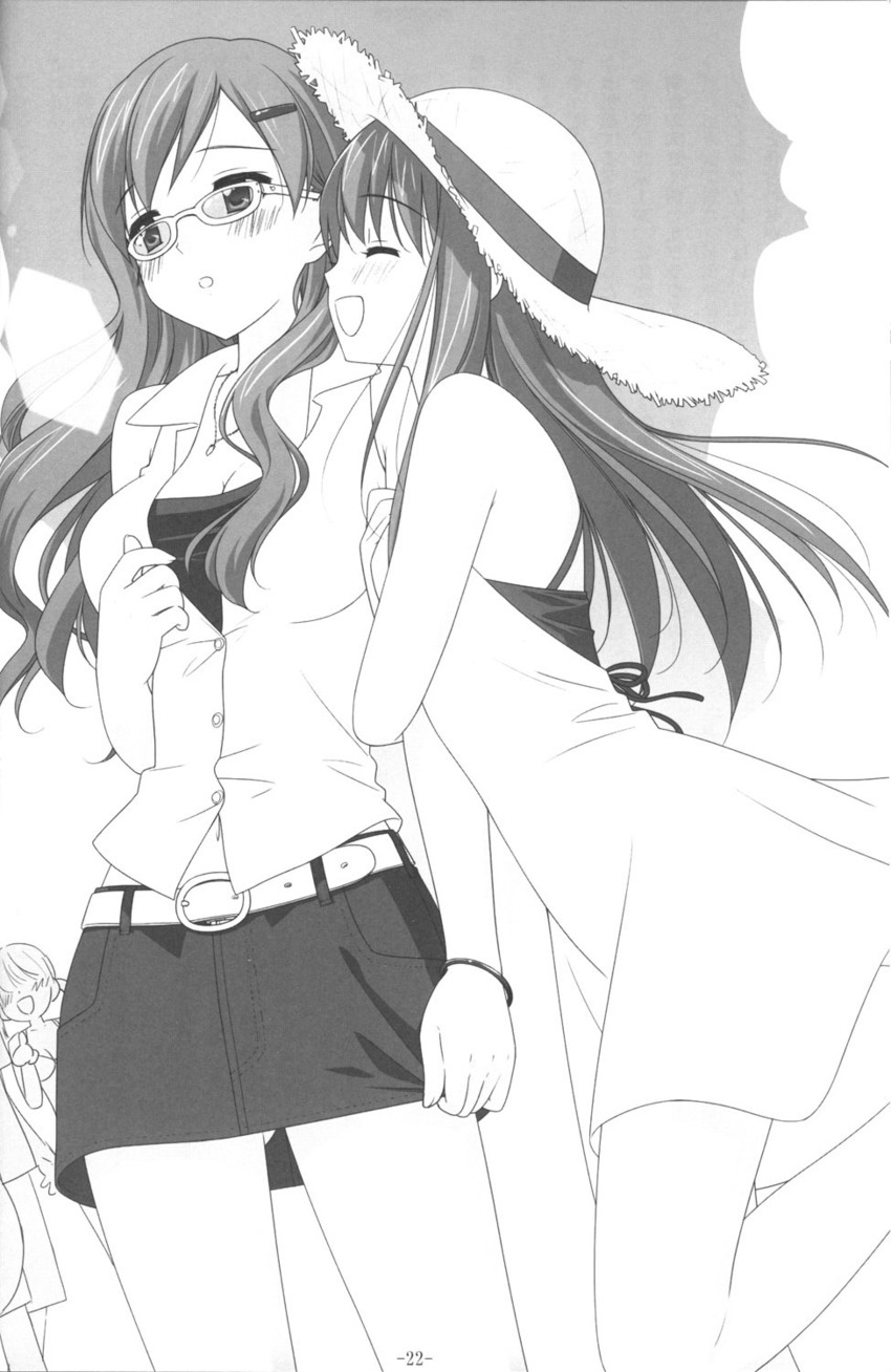 kitajima kaede and kitajima sara (sono hanabira ni kuchizuke wo) drawn by kani_biimu