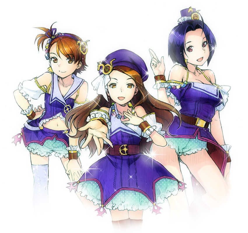 minase iori, miura azusa, and futami ami (idolmaster and 1 more) drawn by nekomata_naomi