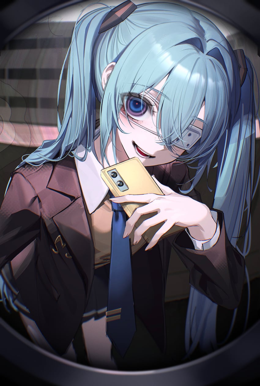 hatsune miku (vocaloid and 1 more) drawn by moduku