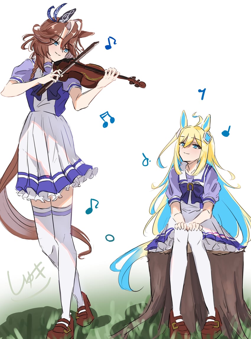 neo universe and sounds of earth (umamusume) drawn by naegi_happy