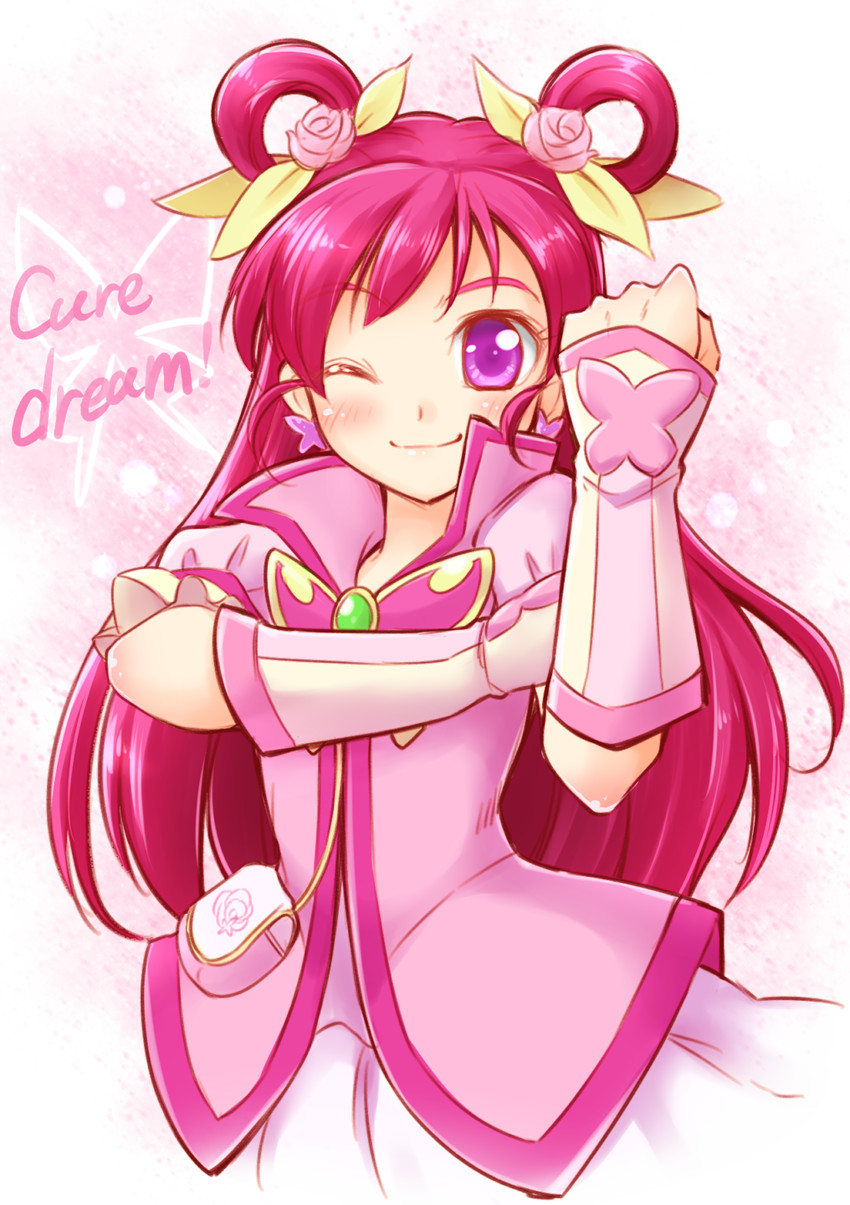 yumehara nozomi and cure dream (precure and 2 more) drawn by arakawa_tarou