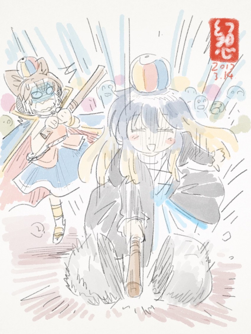 hijiri byakuren and toyosatomimi no miko (touhou and 1 more) drawn by gensoukoumuten